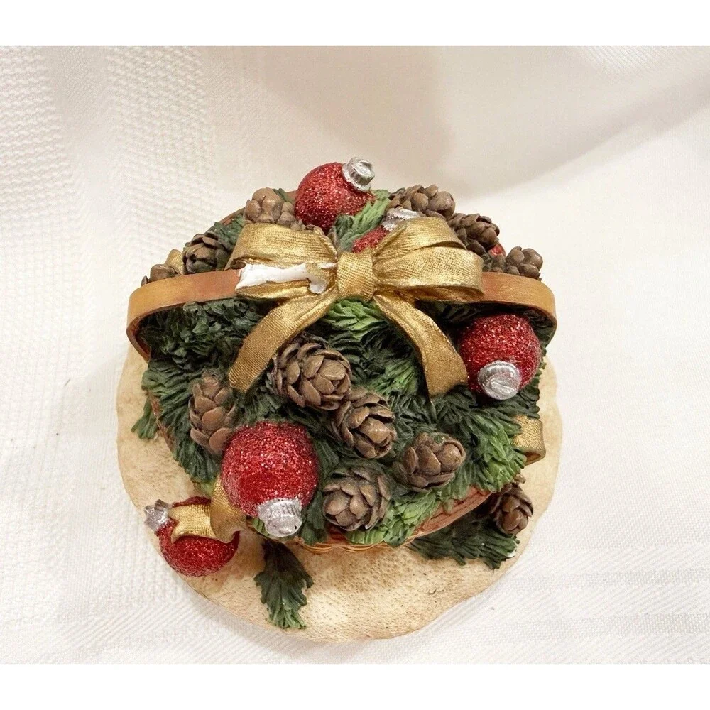 Candle Topper Christmas Basket Our America Gift Yankee Candle 4053 Vintage 2001